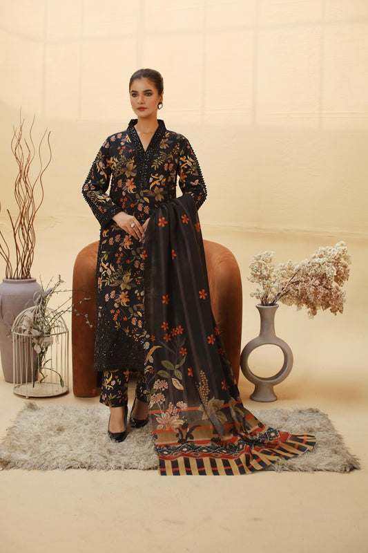 QG Mr Haroon ladies suit 3pc code 10A by threads or buttons