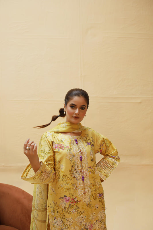 QG Mr Haroon ladies suit 3pc code 10A by threads or buttons