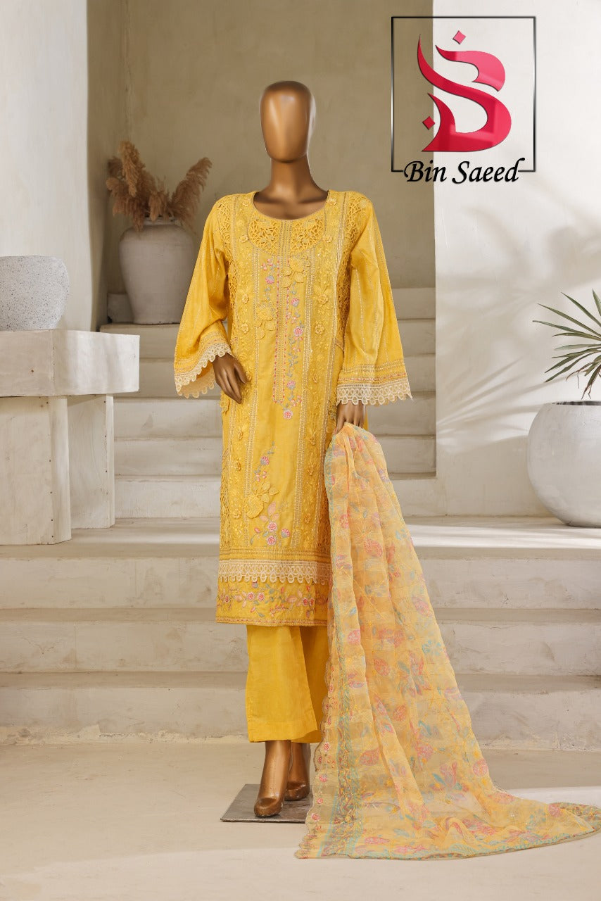 QG bin Saeed ladies suit 3pc code 11A by threads or buttons