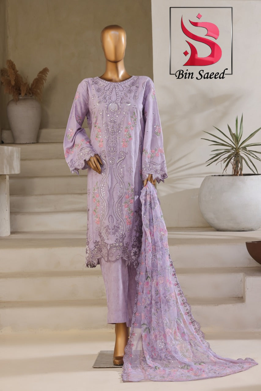 QG bin Saeed ladies suit 3pc code 11A by threads or buttons