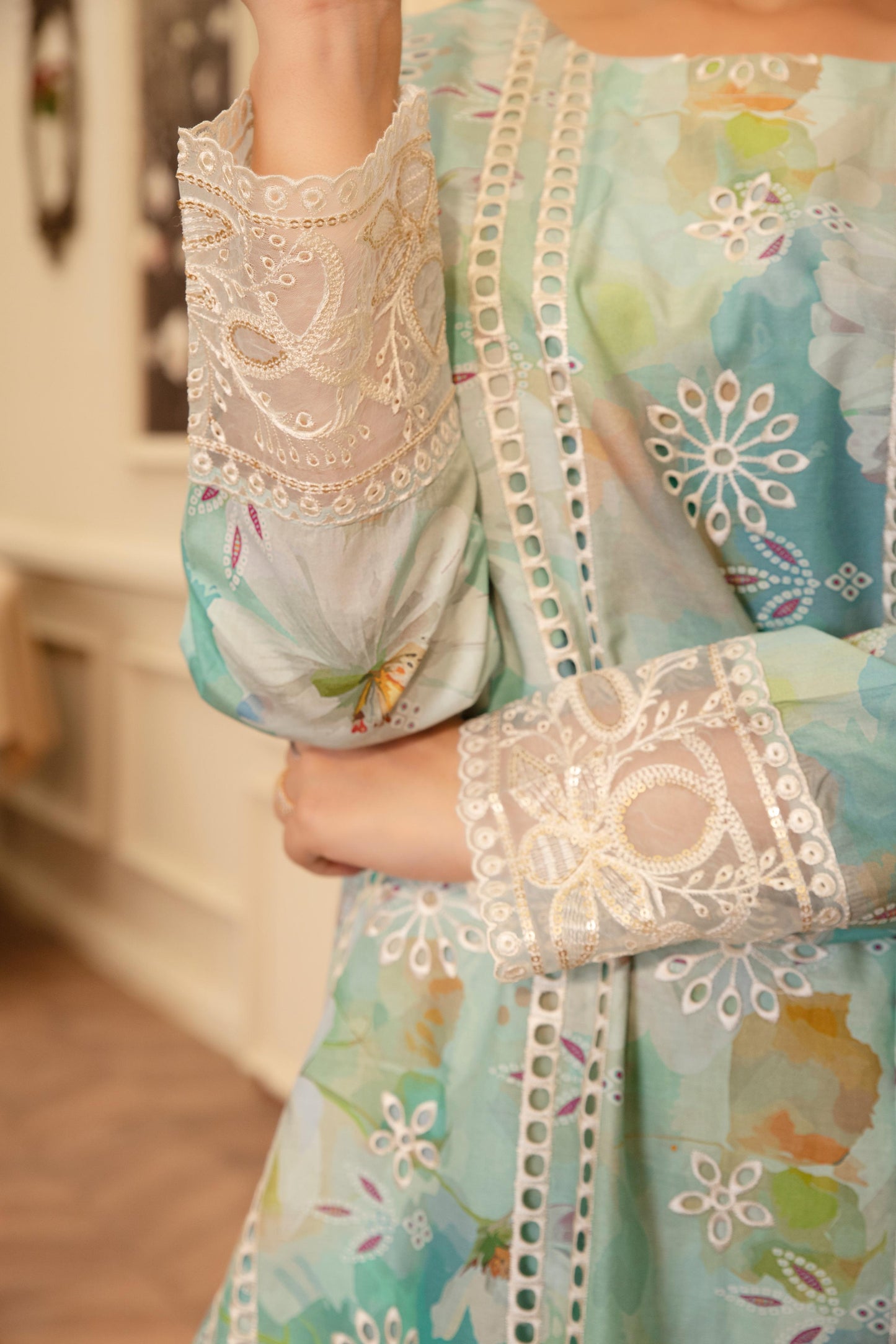 MH021 lawn fancy shirt and boring style printed 3pc