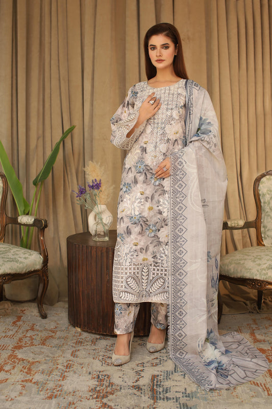 QG Mr Haroon ladies suit 3pc code 10A by threads or buttons